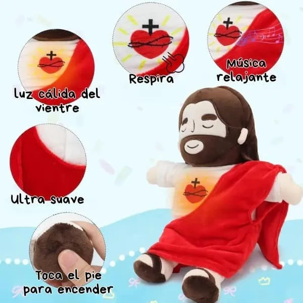 Peluche De Jesus Con Sonidos Luces Y Respiración